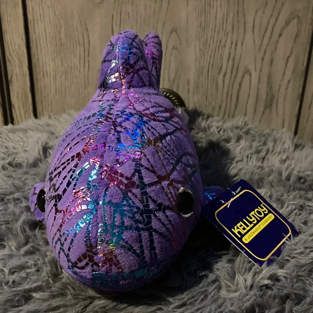 Kellytoy Sparkling Purple Fish Plush